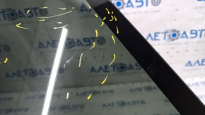 Window blind glass rear left Jeep Patriot 11-17 black tint, scratches on glass