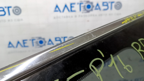 Window blind glass rear right Jeep Grand Cherokee WK2 11-16 chrome molding, scratches on chrome, scratches on glass