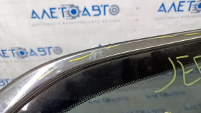 Window blind glass rear right Jeep Grand Cherokee WK2 11-16 chrome molding, scratches on chrome, scratches on glass