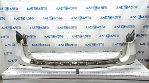 Rear bumper upper part Ford Explorer 20 - white AZ, dent, tear, broken fasteners