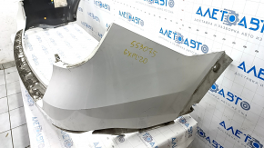 Rear bumper upper part Ford Explorer 20 - white AZ, dent, tear, broken fasteners
