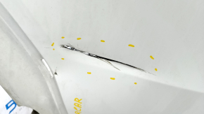 Rear bumper upper part Ford Explorer 20 - white AZ, dent, tear, broken fasteners