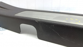Door sill trim inner front left Hyundai Azera 12-17 black, with chrome trim, scratches, crack in fastening