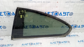 Window blind glass rear left BMW 335i e92 07-13 scratches on glass, broken molding, bent chrome molding, molding peeled off
