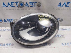 Front left headlight complete VW Beetle 12-13 xenon, for polishing, broken housing
