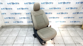 Passenger seat Ford Explorer 20- with AIRBAG, beige leather, electric, heated, ventilated, dry-cleanable