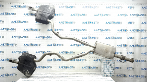 Exhaust line muffler assembly with barrels Ford Explorer 20-21 2.3T type 1, with tips
