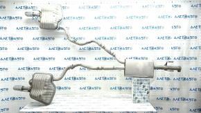 Exhaust line muffler assembly with barrels Ford Explorer 20-21 2.3T type 1, with tips