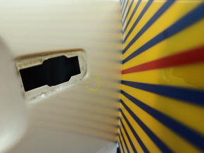 Door bare front left Chevrolet Volt 11-15 white GBN, pokes
