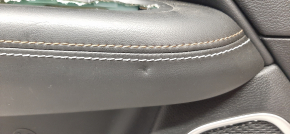 Door trim card front left Jeep Compass 17- black, armrest leather black, bumps, scratches