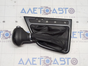 Gear knob Kia Optima 14-15 rest rubber black, scratches, cracked leather on the cover, broken mount