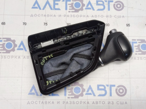 Gear knob Kia Optima 14-15 rest rubber black, scratches, cracked leather on the cover, broken mount