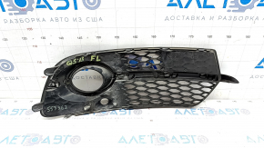 Lower grille of the front bumper left Audi Q5 8R 13-17 rest, s-line, matt+gloss, black insert, under fog lights, dented
