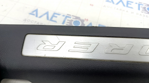 Door sill trim front left Ford Explorer 20 - black with chrome, worn, scratches, plastic turned white
