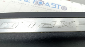 Door sill trim front left Ford Explorer 20 - black with chrome, worn, scratches, plastic turned white