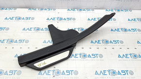 Door sill trim rear left Hyundai Sonata 11-15 black, with chrome trim, scratches