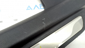 Door sill trim rear left Hyundai Sonata 11-15 black, with chrome trim, scratches