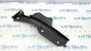 Door sill trim rear left Hyundai Sonata 11-15 black, with chrome trim, scratches