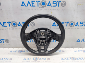 Steering wheel bare Mazda 3 14-16 BM dorest, rubber, black, worn