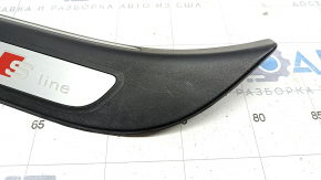 Door sill outer rear left Audi Q5 8R 09-17 S line black with chrome, scratches