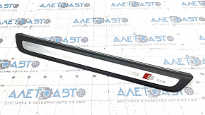 Door sill outer front left Audi Q5 8R 09-17 S line black with chrome, broken fastening, scratches