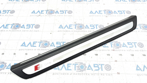 Door sill outer front right Audi Q5 8R 09-17 S line black with chrome, scratches