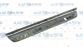 Door sill outer front right Audi Q5 8R 09-17 S line black with chrome, scratches