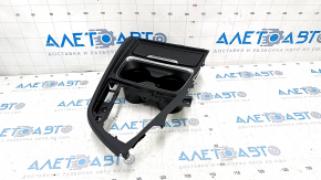 Center console trim with cup holders BMW 3 F30 12-15 black, without shifter trim