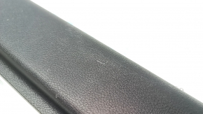 Front right door sill trim Hyundai Sonata 11-15 black, with chrome trim, broken fastening, worn
