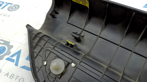 Front right door sill trim Hyundai Sonata 11-15 black, with chrome trim, broken fastening, worn
