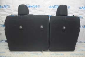 Rear row of seats 2nd row Nissan Leaf 18-22 black cloth, torn, broken folding lever