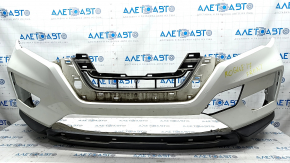 Bare front bumper Nissan Rogue 17 - white, dents, scratches