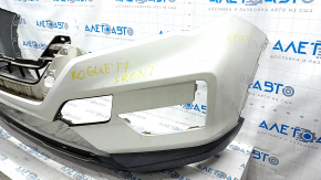 Bare front bumper Nissan Rogue 17 - white, dents, scratches