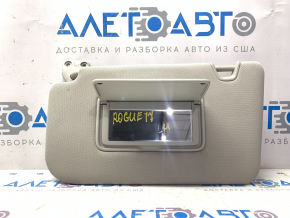 Left visor Nissan Rogue 14-20 without backlight gray, without hook