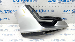 Front bumper bare right side Honda Clarity 18-21 usa, silver, broken fasteners, scratches