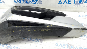 Front bumper bare right side Honda Clarity 18-21 usa, silver, broken fasteners, scratches