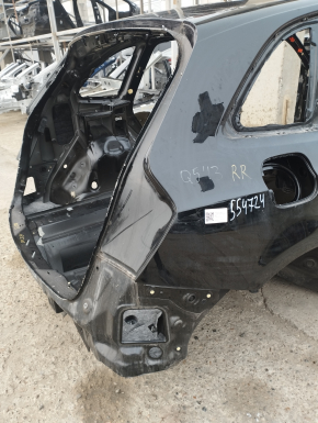 Quarter wing rear right Audi Q5 8R 09-17 on the body, black, pokes
