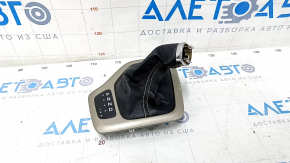 Shifter cover Jeep Cherokee KL 14 - beige, white stitching, type 1 small scratches