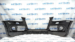 Bare front bumper Audi Q5 8R 13-17 rest, S-line, black, for parking sensors, for washers, scratches, dented
