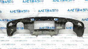 Rear bumper lip for 2 pipes Audi Q5 8R 13-17 S-line, for parking sensors, gray, without plug, scratches