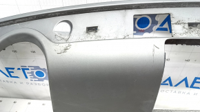 Rear bumper lip for 2 pipes Audi Q5 8R 13-17 S-line, for parking sensors, gray, without plug, scratches