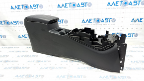 Console center armrest and cup holders Nissan Rogue 17- black, without heated seats, scratches