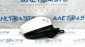 Right side mirror Mazda CX-9 16- 7 pins, BSM, turn signal, white, broken housing, cracks