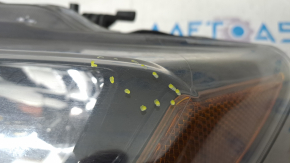 Headlight front left Nissan Rogue 17 - bare halogen, sand, scuffs, scratches, painted