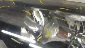 Headlight front left Nissan Rogue 17 - bare halogen, sand, scuffs, scratches, painted