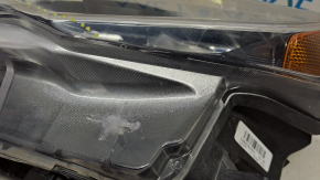 Headlight front left Nissan Rogue 17 - bare halogen, sand, scuffs, scratches, painted
