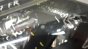 Headlight front right Nissan Rogue 17 - bare, halogen, scratches, sand, broken chip mount