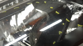 Headlight front right Nissan Rogue 17 - bare, halogen, scratches, sand, broken chip mount