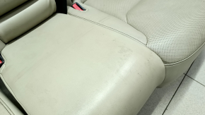 Rear row of seats 2nd row Mazda CX-9 16 - leather, beige, tear, needs cleaning