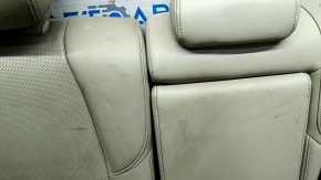 Rear row of seats 2nd row Mazda CX-9 16 - leather, beige, tear, needs cleaning